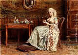 George Goodwin Kilburne Taking Tea painting